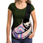 Pink And Teal Holographic Print Pet Sling Carrier