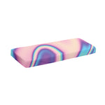Pink And Teal Holographic Print Piano Keyboard Cover