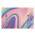 Pink And Teal Holographic Print Placemat