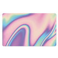 Pink And Teal Holographic Print Polyester Doormat