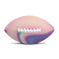 Pink And Teal Holographic Print Rugby Ball