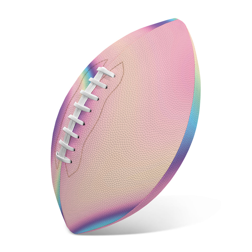 Pink And Teal Holographic Print Rugby Ball