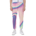 Pink And Teal Holographic Print Joggers