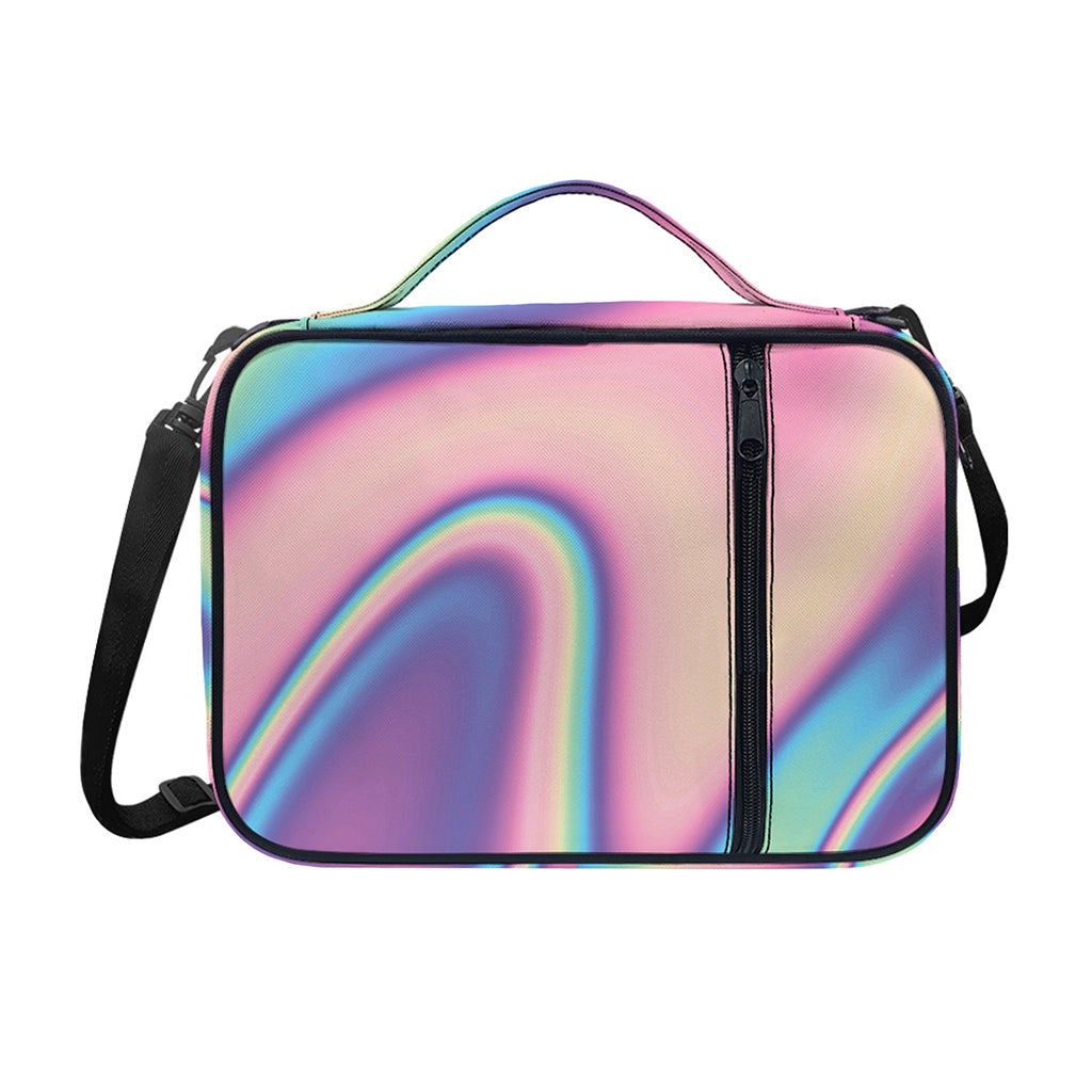 Pink And Teal Holographic Print Shoulder Strap Bible Bag