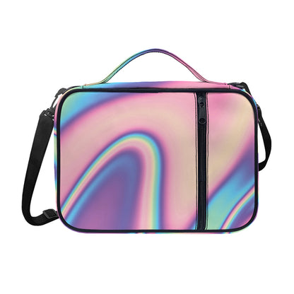 Pink And Teal Holographic Print Shoulder Strap Bible Bag