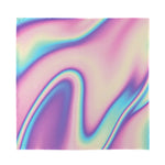 Pink And Teal Holographic Print Silk Bandana