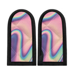 Pink And Teal Holographic Print Skillet Handle Cover