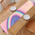 Pink And Teal Holographic Print Table Runner