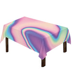Pink And Teal Holographic Print Tablecloth