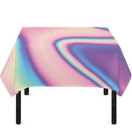 Pink And Teal Holographic Print Tablecloth