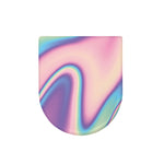 Pink And Teal Holographic Print Toilet Lid Cover