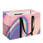 Pink And Teal Holographic Print Utility Tote Bag
