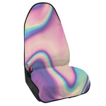 Pink And Teal Holographic Print Waterproof Car Seat Cover