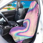 Pink And Teal Holographic Print Waterproof Car Seat Cover