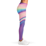Pink And Teal Holographic Print Women's Leggings