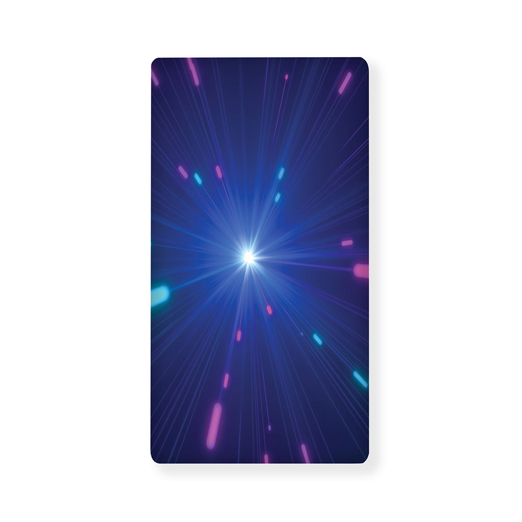 Pink And Teal Lights Speed Print Baby Crib Sheet