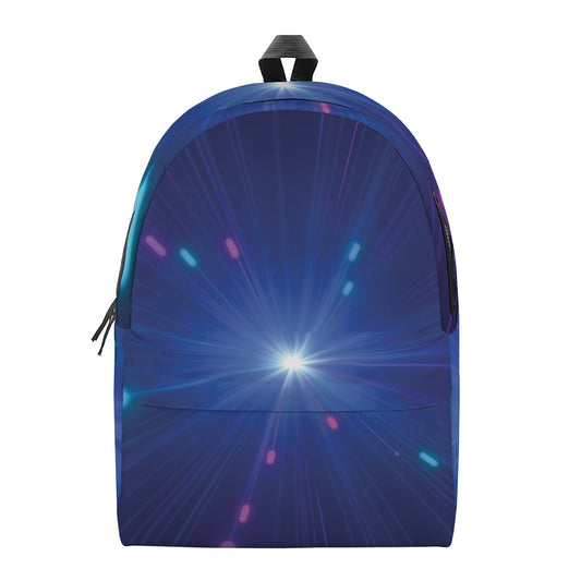 Pink And Teal Lights Speed Print Backpack