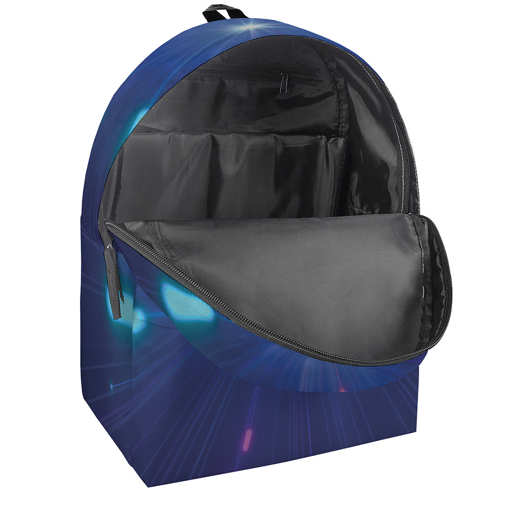 Pink And Teal Lights Speed Print Backpack