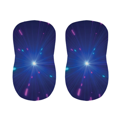 Pink And Teal Lights Speed Print Bar Stool Covers
