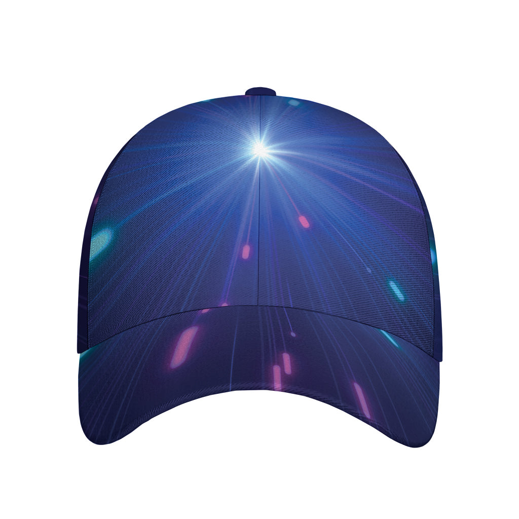 Pink And Teal Lights Speed Print Baseball Cap