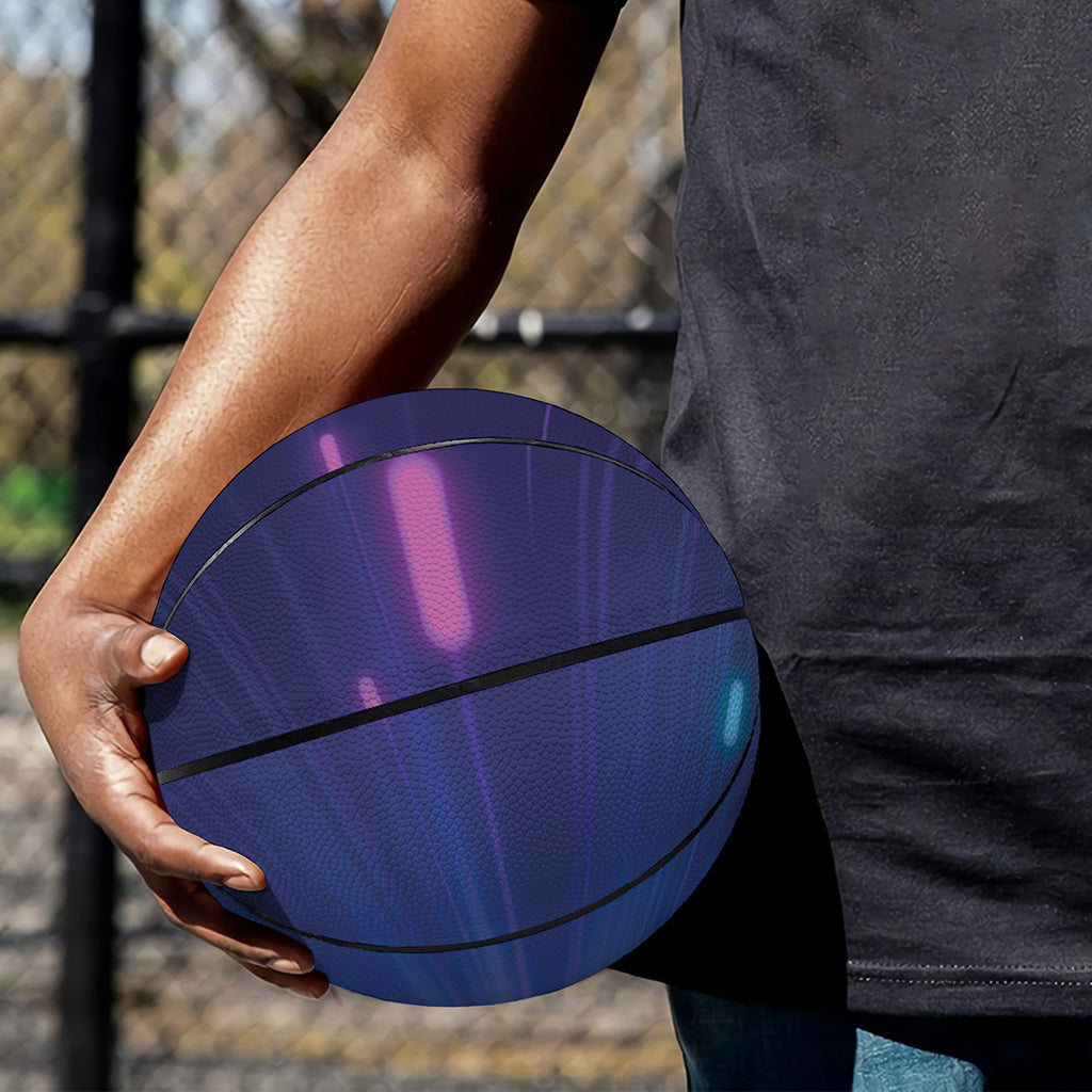 Pink And Teal Lights Speed Print Basketball