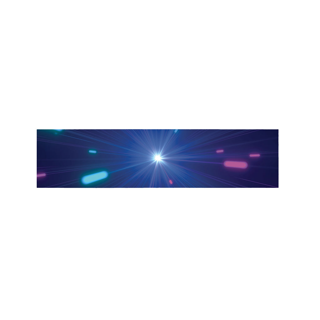 Pink And Teal Lights Speed Print Bed Runner