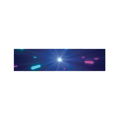 Pink And Teal Lights Speed Print Bed Runner