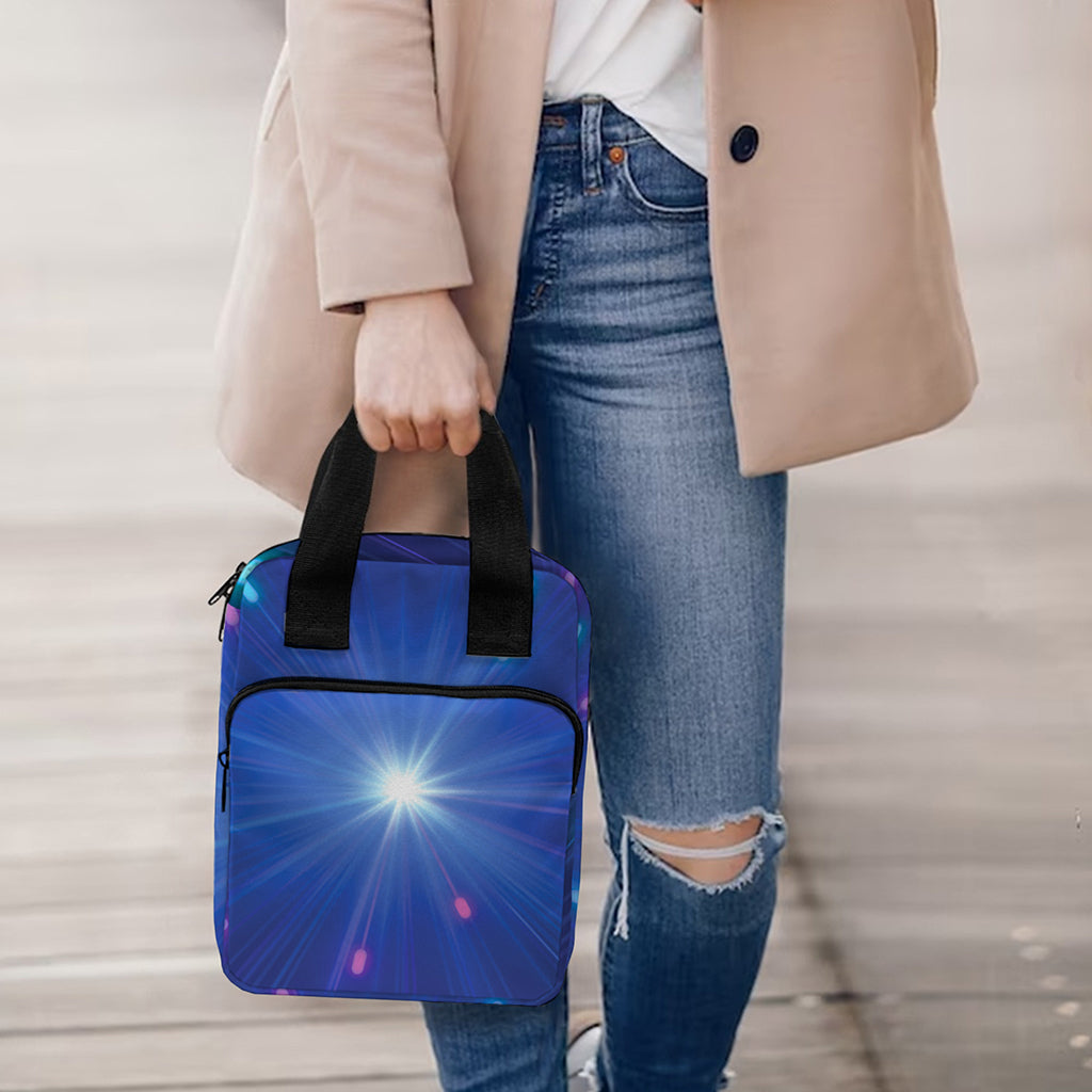 Pink And Teal Lights Speed Print Bible Tote Bag