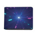Pink And Teal Lights Speed Print Bifold Wallet