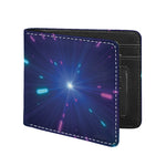 Pink And Teal Lights Speed Print Bifold Wallet
