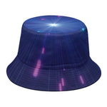 Pink And Teal Lights Speed Print Bucket Hat