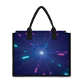 Pink And Teal Lights Speed Print Canvas Tote Bag