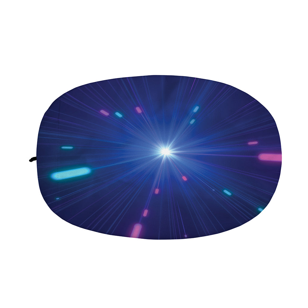Pink And Teal Lights Speed Print Car Side Mirror Covers