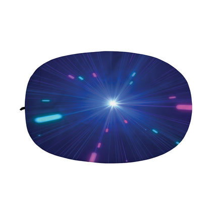 Pink And Teal Lights Speed Print Car Side Mirror Covers