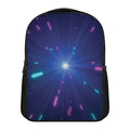 Pink And Teal Lights Speed Print Casual Backpack