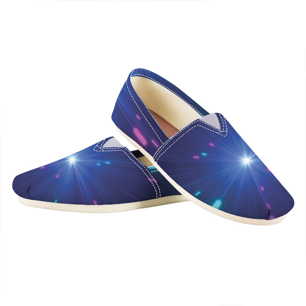 Pink And Teal Lights Speed Print Casual Shoes
