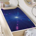 Pink And Teal Lights Speed Print Changing Pad Cover