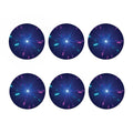 Pink And Teal Lights Speed Print Coaster Set