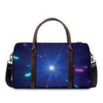 Pink And Teal Lights Speed Print Duffle Bag