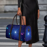 Pink And Teal Lights Speed Print Duffle Bag