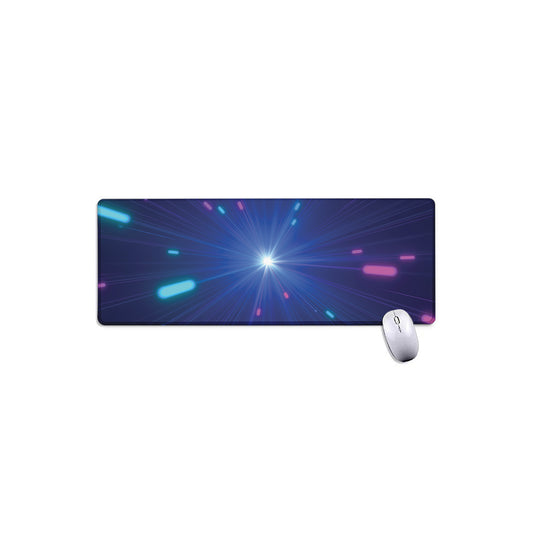 Pink And Teal Lights Speed Print Extended Mouse Pad