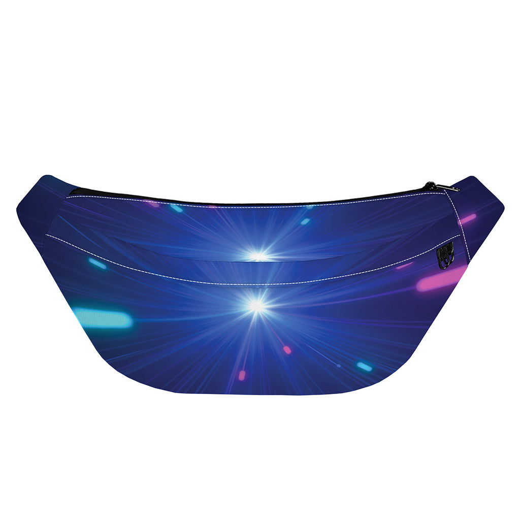 Pink And Teal Lights Speed Print Fanny Pack