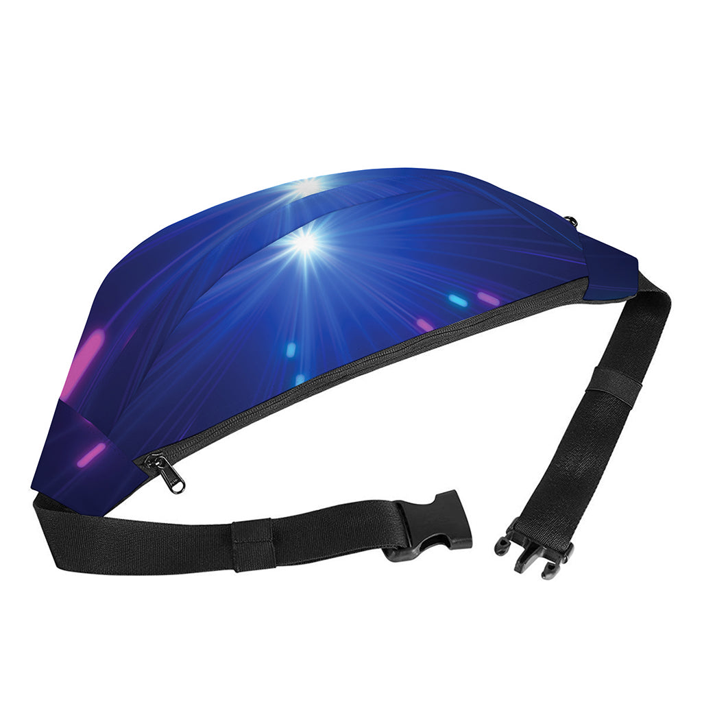 Pink And Teal Lights Speed Print Fanny Pack