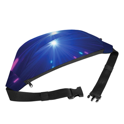 Pink And Teal Lights Speed Print Fanny Pack