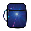 Pink And Teal Lights Speed Print Front Pocket Bible Bag