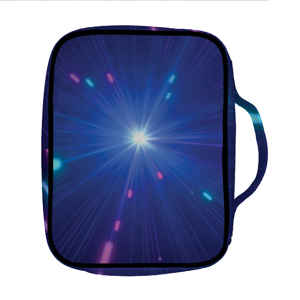 Pink And Teal Lights Speed Print Front Pocket Bible Bag