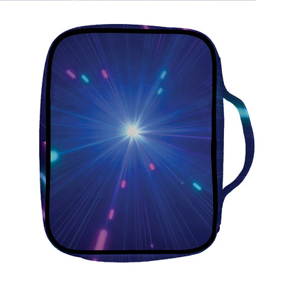 Pink And Teal Lights Speed Print Front Pocket Bible Bag