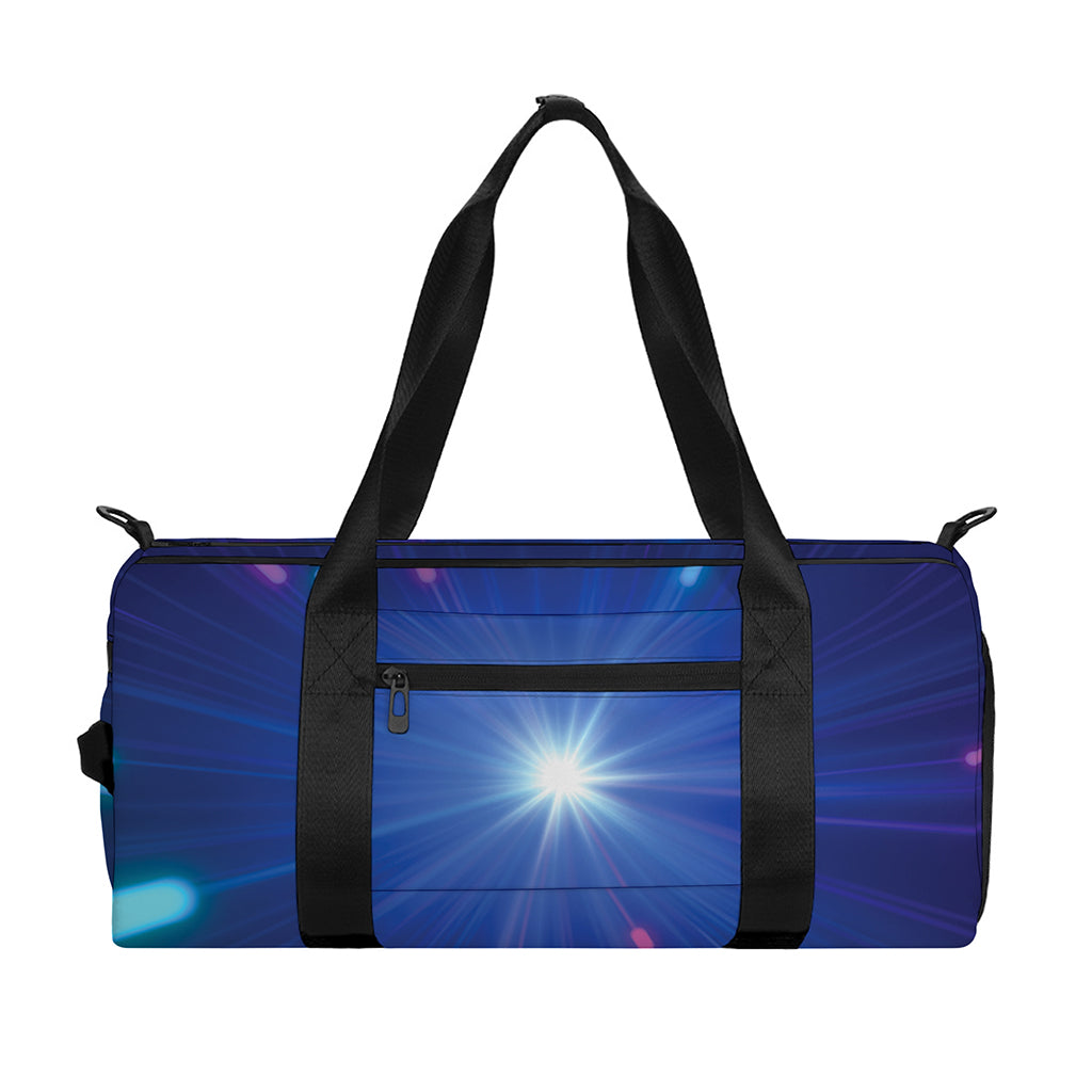 Pink And Teal Lights Speed Print Gym Bag