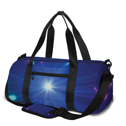 Pink And Teal Lights Speed Print Gym Bag