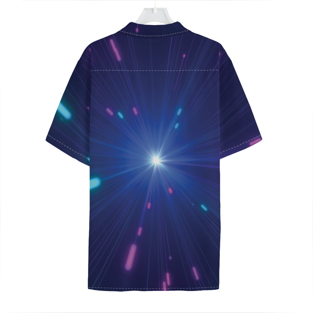 Pink And Teal Lights Speed Print Hawaiian Shirt